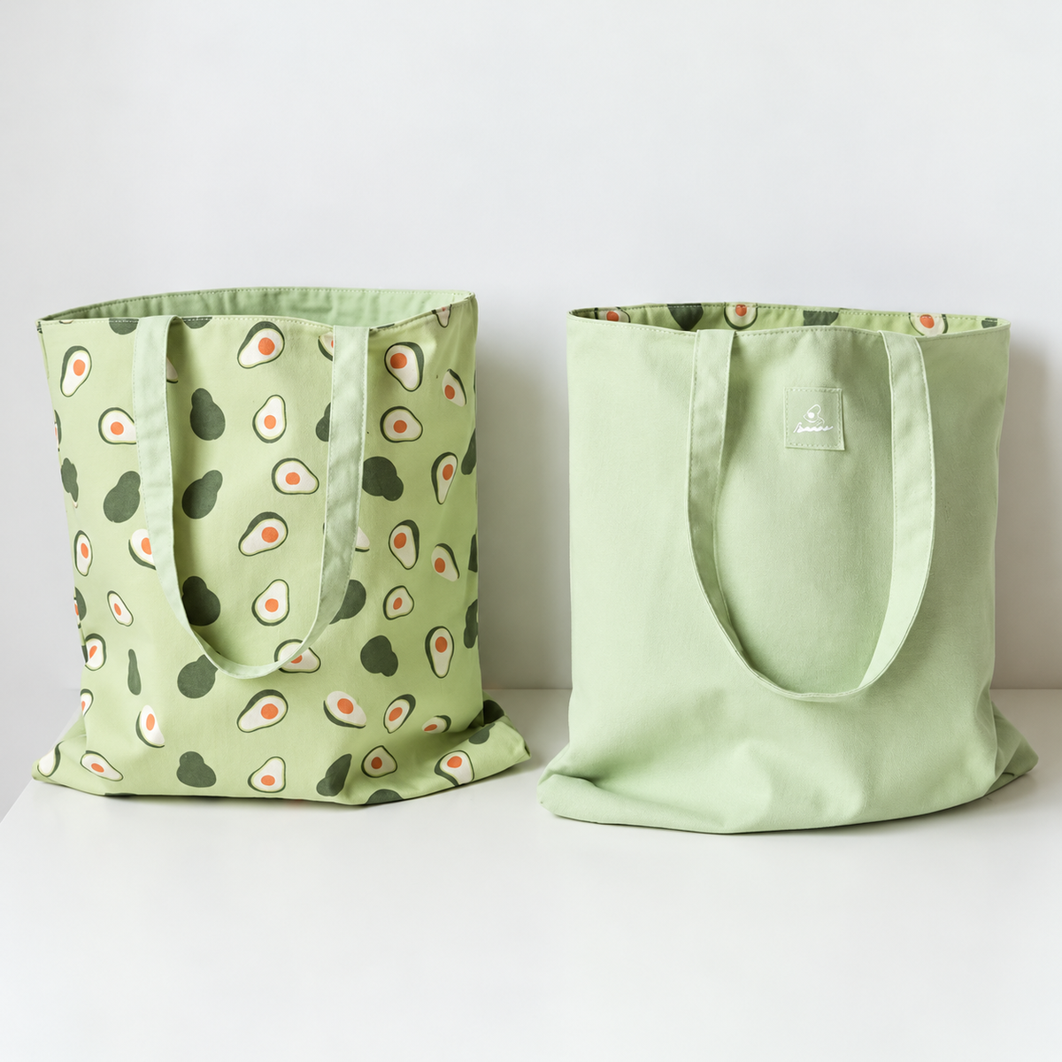 🎁 Adorable Avocado Canvas Reversible Beach Bag (100% off)