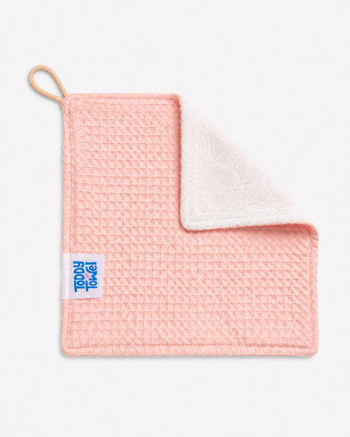 Baby Pink double sided face washer cotton/terry/bamboo