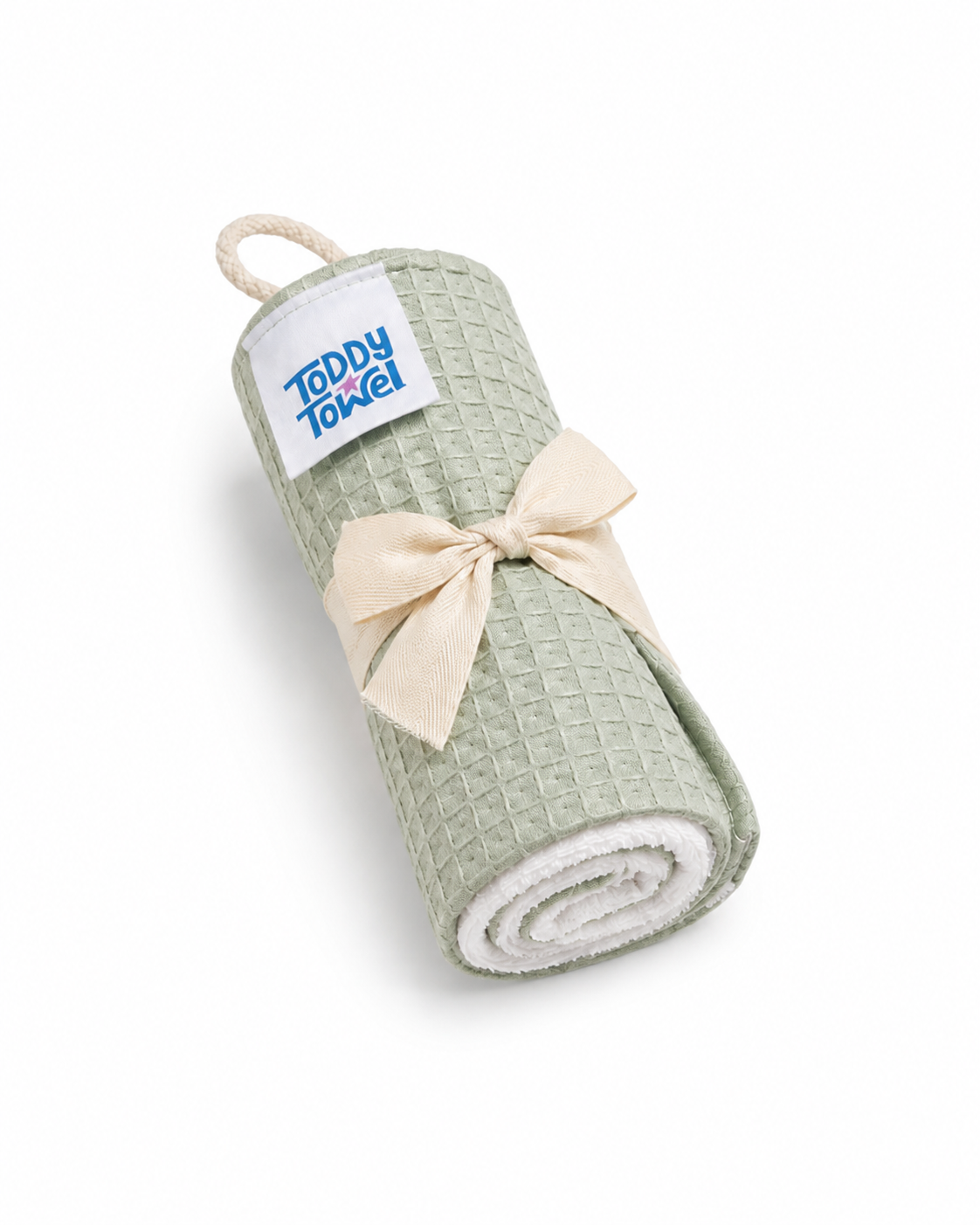 Baby Green double sided face washer waffle cotton/terry/bamboo