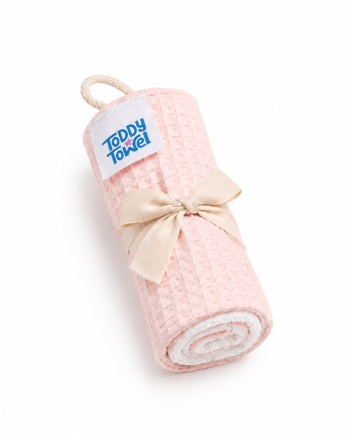 Baby Pink Towel & Face washer set | premium double sided waffle cotton/terry/bamboo
