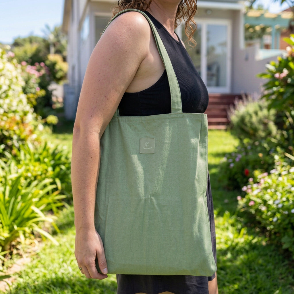 Adorable Avocado Canvas Reversible Beach Bag