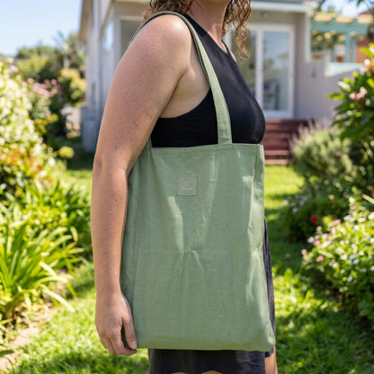 Adorable Avocado Canvas Reversible Beach Bag