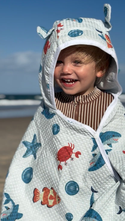 Toddler Under the sea hooded toddler towel – image 2 of 10